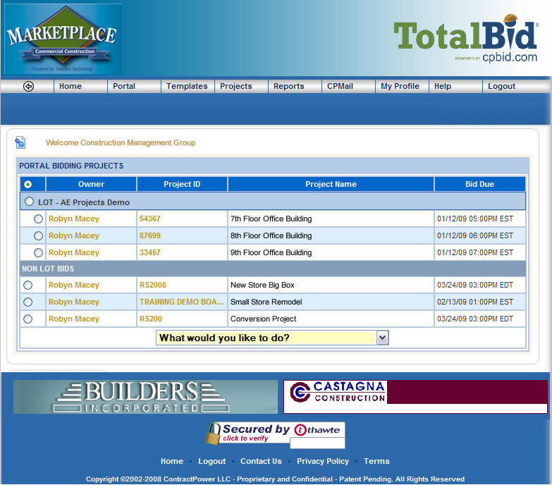 Commercial Construction MarketPlace VIP advertising